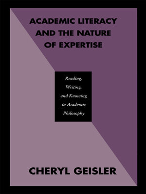 cover image of Academic Literacy and the Nature of Expertise